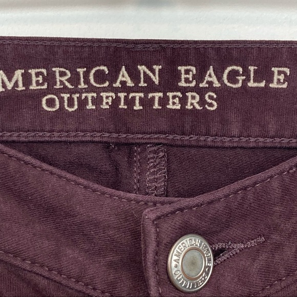 AE Straight Burgundy Stretch Jeggings - Picture 8 of 12